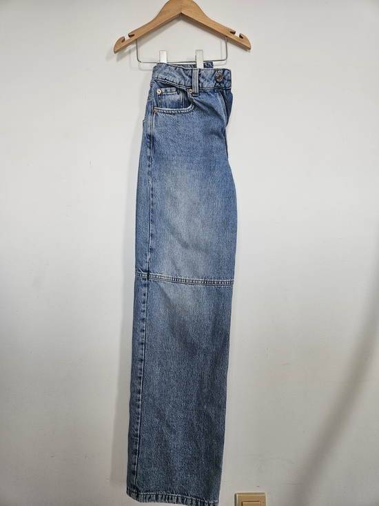 Garage Denim - Garage Denim Street Wide Leg Jeans Blue Size 00 23 Seam Knee High Rise